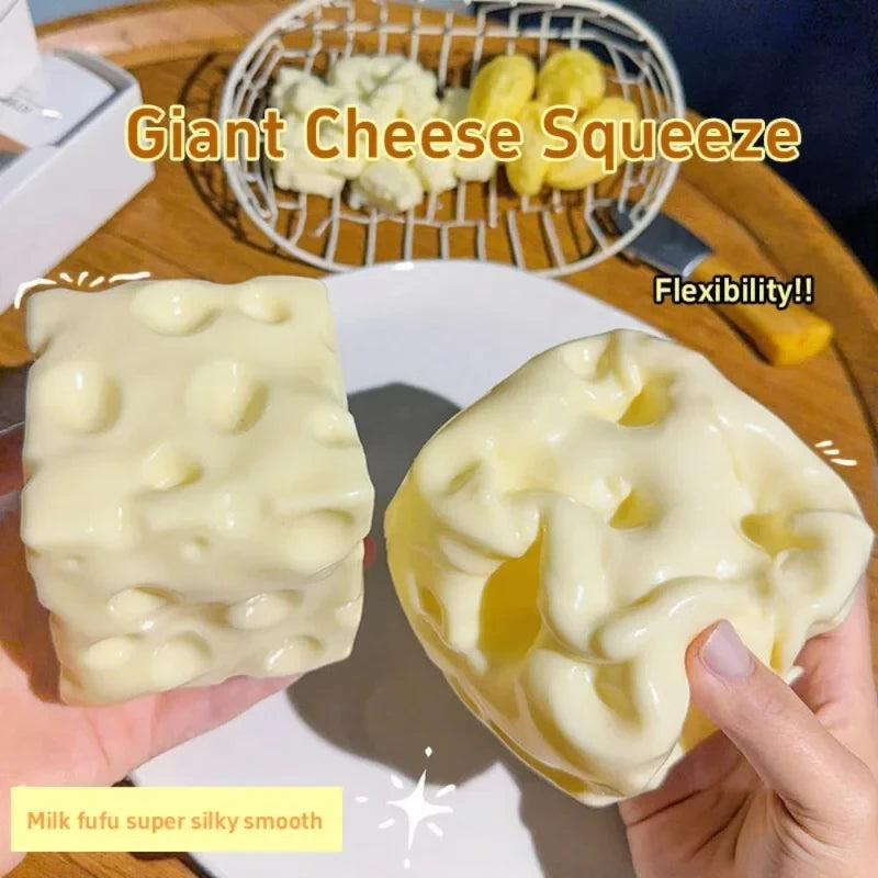 Viral Squishy Cheese Cube 🧀 Super Satisfying Stress Relief Fidget Toy