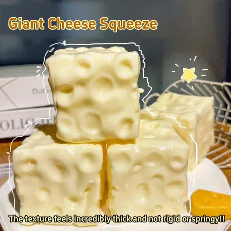 Viral Squishy Cheese Cube 🧀 Super Satisfying Stress Relief Fidget Toy
